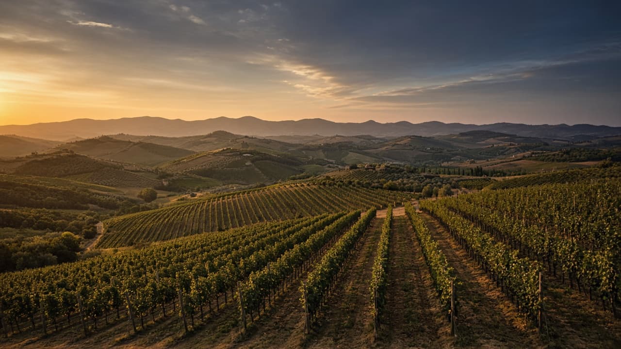 Viñedo italiano a última hora